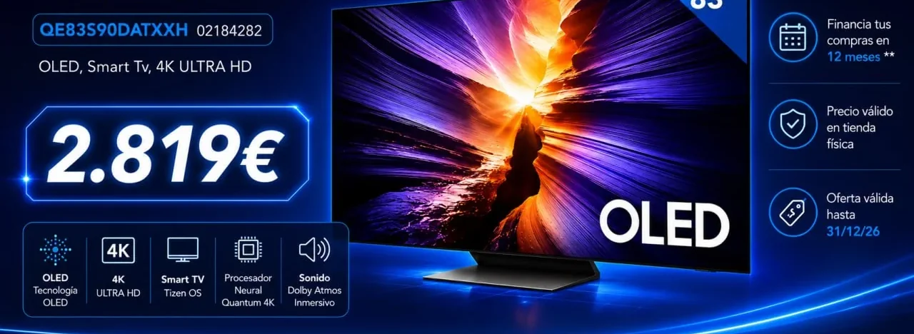 TV Samsung OLED 83 pulgadas QE83S90DATXXH por 2.819 €