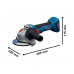 Amoladora 125mm 18V una batería 4,0Ah/Hora Bosch azul