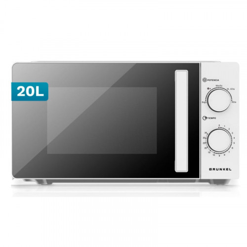 Grunkel MW-20EASY microondas Blanco, Negro Solo microondas Encimera 20 L 700 W