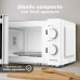 Grunkel MW-20EASY microondas Blanco, Negro Solo microondas Encimera 20 L 700 W