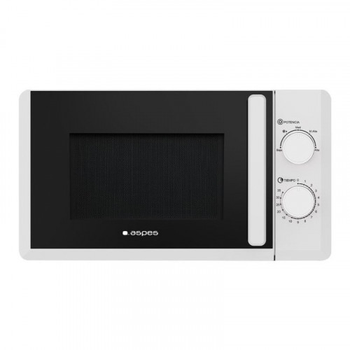 Aspes AMWC2700 microondas Negro, Blanco Solo microondas Encimera 20 L 700 W