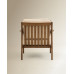 Butaca tapizada de lino y algodón Austin Beige