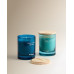 Vela aromática en vaso Hojas verdes y jazmín Summer Collection Azul oscuro