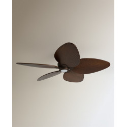 Ventilador de techo con luz LED y motor DC marrón Alma Sulion Marrón