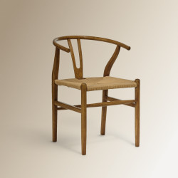 Silla de madera de roble y ratán Shanghai Roble