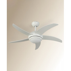 Ventilador de techo blanco con luz LED y Motor DC Habana Mano Mundo Blanco