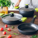 Sartén de aluminio fundido Foodie Bra Negro