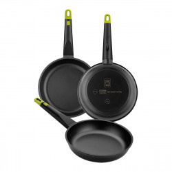 Juego de 3 sartenes aluminio fundido Foodie Bra Negro