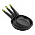 Juego de 3 sartenes aluminio fundido Foodie Bra Negro