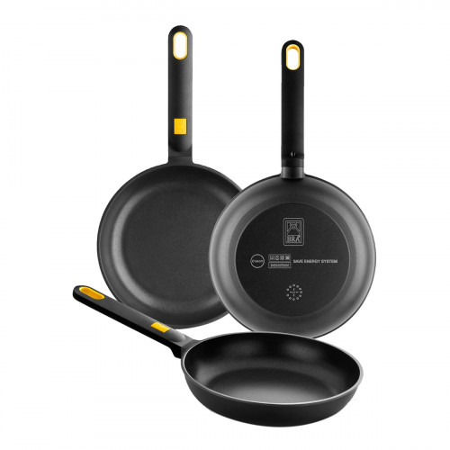 Juego 3 sartenes aluminio fundido Daily Pro Bra Negro