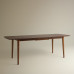 Mesa de comedor extensible en madera de nogal Dumas Nogal