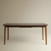 Mesa de comedor extensible en madera de nogal Dumas Nogal