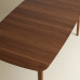 Mesa de comedor extensible en madera de nogal Dumas Nogal