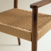 Sillón de madera de nogal y ratán Budy Nogal