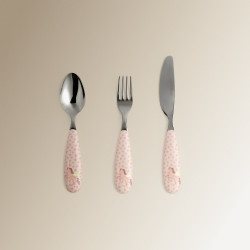 Set infantil de 3 cubiertos Unicornios Metálico