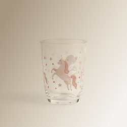 Vaso acrílico infantil Unicornios Mini Home - Mano Mundo Rosa