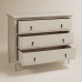 Cómoda de madera de roble con 3 cajones Bourne Mano Mundo Blanco