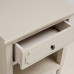 Mesita de noche de madera de roble con cajón Bourne Mano Mundo Blanco