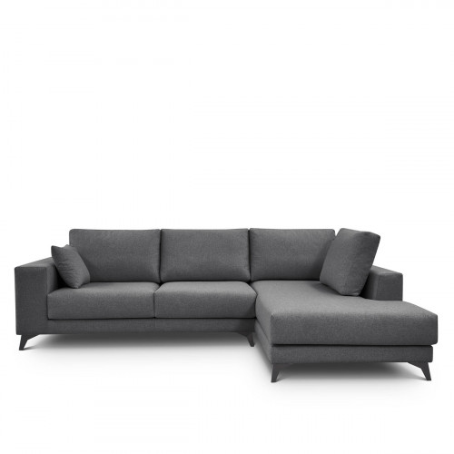 Sofá tapizado con chaiselongue derecha Nido Mano Mundo Antracita