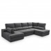 Sofá cama con rinconera derecha y chaiselongue izquierda Eskil Mano Mundo Antracita
