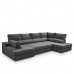 Sofá cama con rinconera derecha y chaiselongue izquierda Eskil Mano Mundo Antracita