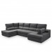 Sofá cama con rinconera izquierda y chaiselongue derecha Eskil Mano Mundo Antracita