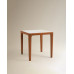 Mesa auxiliar de jardín de madera de teca Comporta Natural / Gris