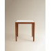 Mesa auxiliar de jardín de madera de teca Comporta Natural / Gris