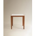 Mesa auxiliar de jardín de madera de teca Comporta Natural / Gris