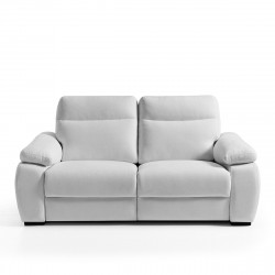 Sofá de 3 plazas con 2 asientos relax eléctricos Maya Mano Mundo Gris