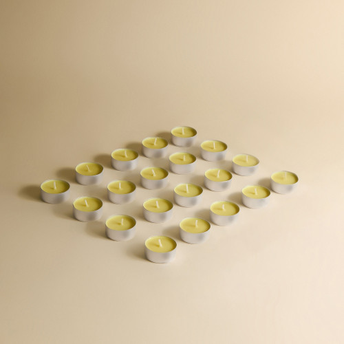 Set de 30 velas tealight Basic Citron Mano Mundo