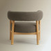 Butaca en tejido bouclé Nordic Marrón