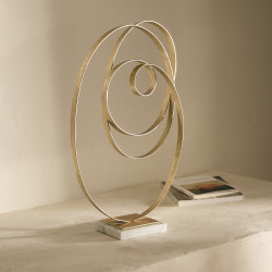 Figura decorativa de metal Art Decor Beige