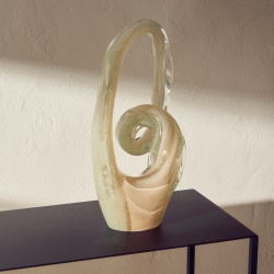 Figura decorativa de vidrio Lasi Blanco