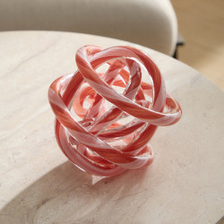 Figura decorativa de vidrio Nudo Rosa