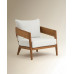 Sillón de jardín de madera de teca Comporta Blanco