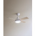 Ventilador de techo S con luz LED y motor DC Dominicana Blanco