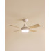Ventilador de techo S con luz LED y motor DC Dominicana Blanco
