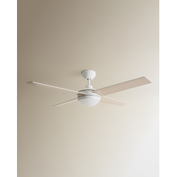 Ventilador de techo L con luz LED y motor DC Dominicana Blanco