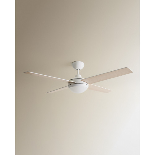 Ventilador de techo L con luz LED y motor DC Dominicana Blanco