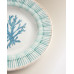 Set de 4 platos de postre de melamina para exterior Arrecife Azul claro