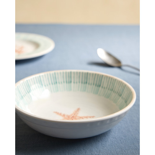 Bowl de melamina para exterior Arrecife Azul claro