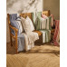 Manta decorativa lino Ziwa Beige