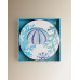 Set 4 posavasos MDF Arrecife Azul