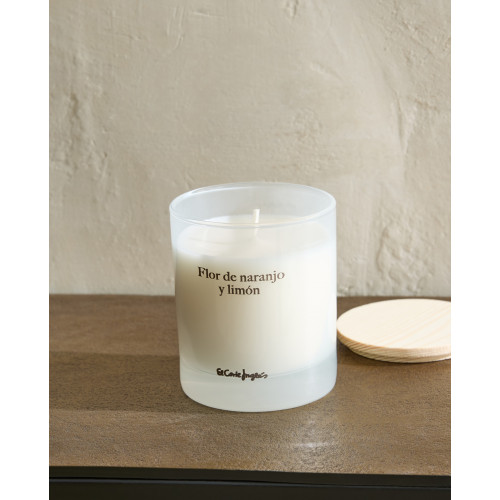 Vela aromática en vaso Flor de naranjo y limón Summer Collection Blanco