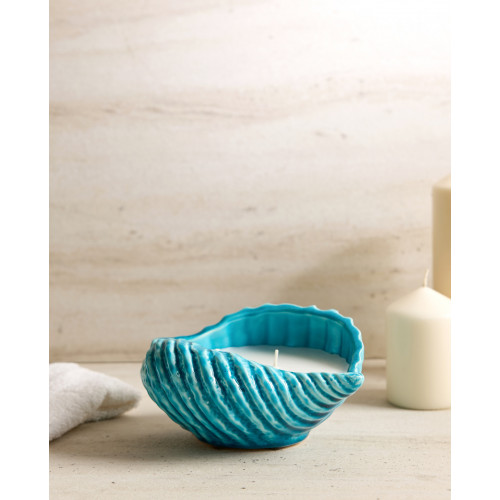 Vela en vaso Concha Summer Collection Blanco