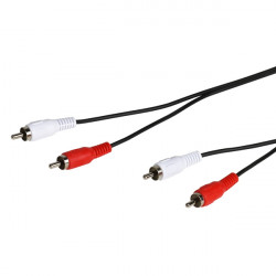 Vivanco PS L301/12 cable de audio 1,2 m 2 x RCA Negro