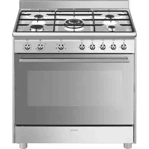 Smeg SX91GM cocina Cocina independiente A Gas Encimera de gas Acero inoxidable