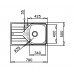 Teka UNIVERSE 45 T-XP 1C 1E Lavabo sobre-encimera Rectangular Acero inoxidable