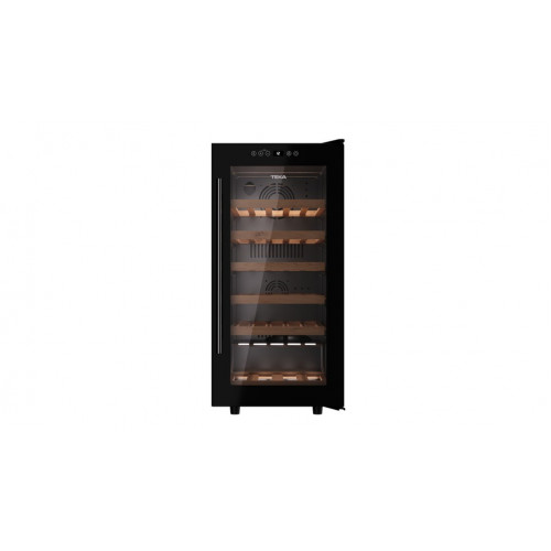 Vinoteca Teka RVF10032GBK, Cristal negro, 77 cm, 32 botellas, F